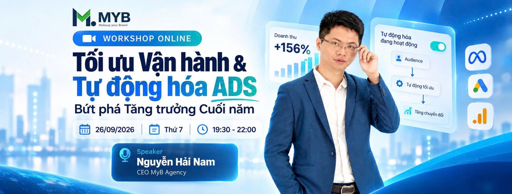 Banner Workshop Tối ưu Vận hành và Tự động hóa ADS cùng diễn giả Nguyễn Hải Nam